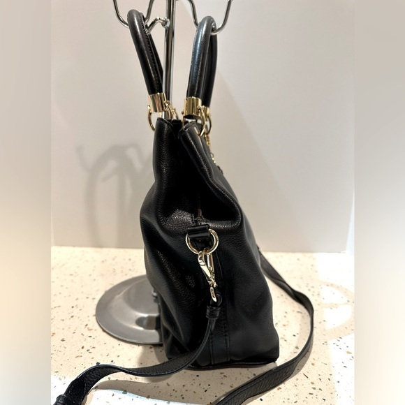 Vince Camuto Elva Black‎ Leather Crossbody Handbag with Tassel Charm - Picture 5 of 12
